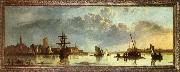 CUYP, Aelbert View on the Maas at Dordrecht oil on canvas